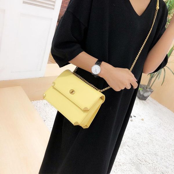 

elegant2019 chain fresh woman small square package joker texture single shoulder messenger packet