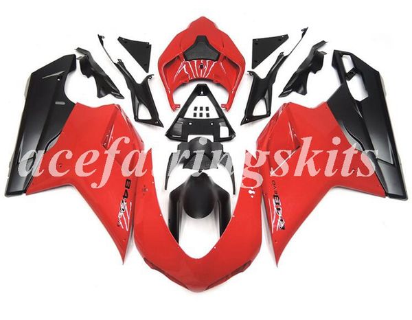 

4 gifts new abs full fairings kit fit for ducati 848 1098 1198 1098s 1098r evo 2007 2008 2009 2010 2011 2012 custom black red