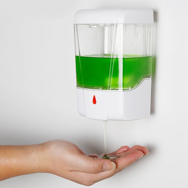 

700ml automatic soap dispenser ir sensor touchless wall mounted large capacity bathroom toilet liquid soap dispenser