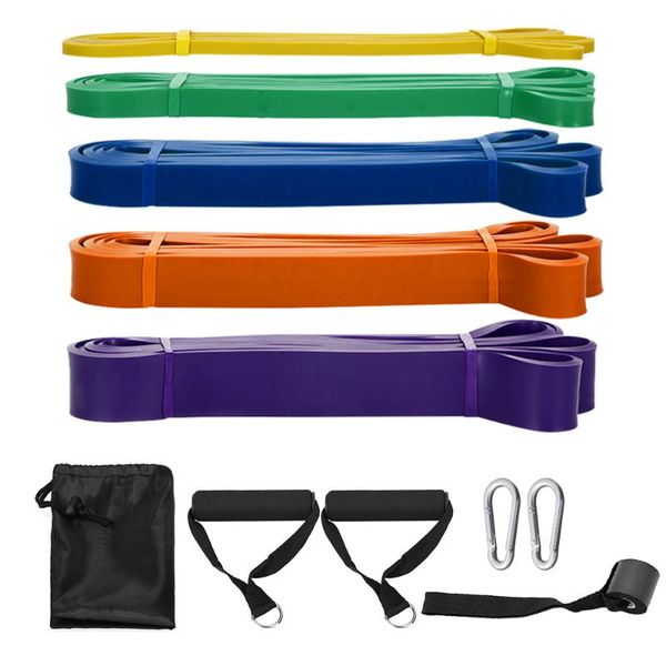 

resistance bands 11pcs set workout fintess exercise loop pull up band door anchor cushioned handles hooks with carry bags