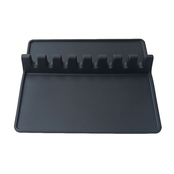 

silicone utensil rest kitchen spoon rest 8 notches fork ladle spoon holder