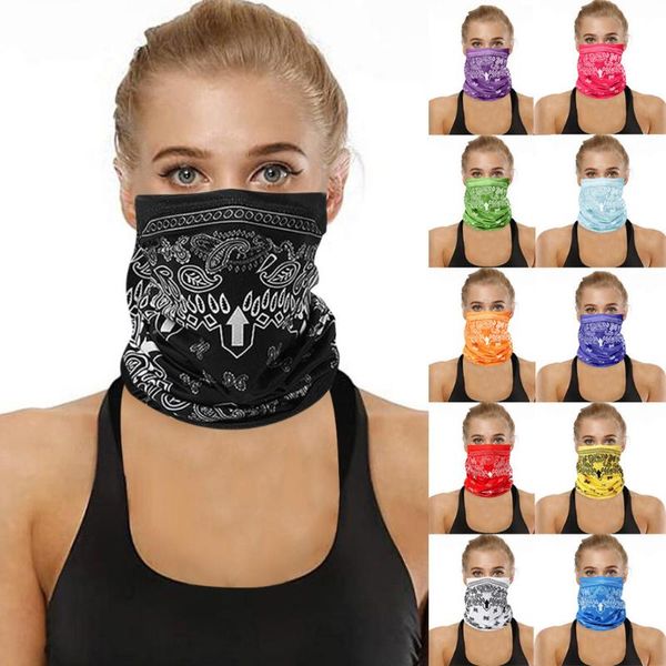 

3pcs printing magic bandana face neck cover scarf cycling headwear multifunctional scarf outdoor fishing sports accessory, Black