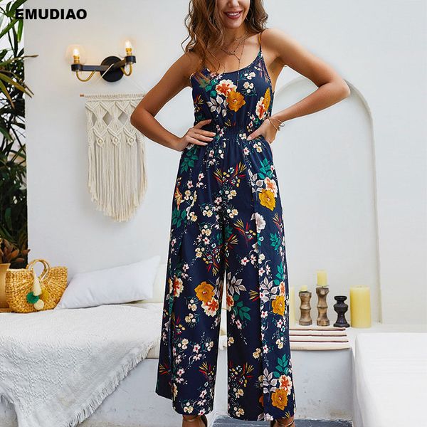 

original design v-neck sleeveless backless printed spahetti strap jumpsuit women's fashion summer bodycon jumpsuit, Black;white
