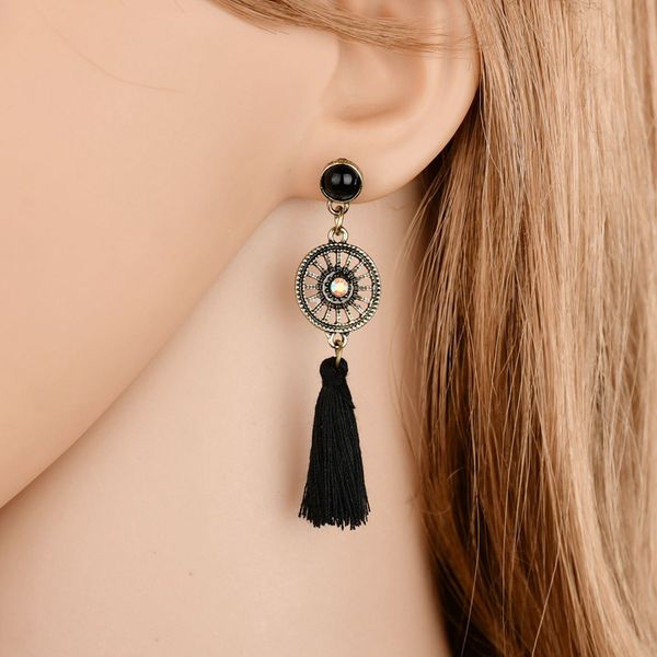 

brincos women brand boho drop dangle fringe earring vintage ethnic statement tassel earrings fashion jewelry e25, Golden