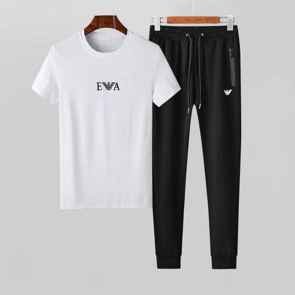 

2020 men's designer sets spring summer t-shirt and pants for men cotton loose comfortable cool classic, Gray