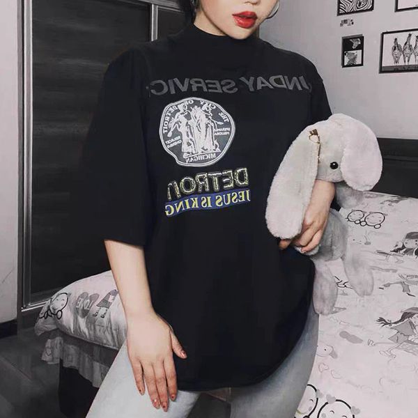 

verified kanye west x cpfm jesus grandfather celebrity inspired album surrounding detroit limited short-sleeved t-shirt, Red