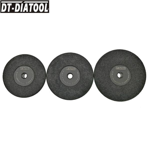 

dt-diatool 1piece vacuum brazed diamond flat grinding disc m14 thread #30 dia 4inches/105mm 4.5"/115mm 5"/125mm shaping wheel