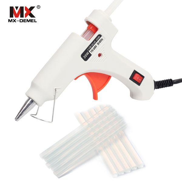 

hilda 20w eu plug melt glue gun with 10pcs glue sticks electric silicone guns thermo gluegun repair heat temperature tools