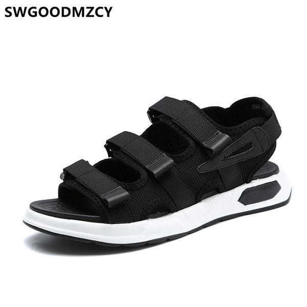 

gladiator sandals for men designer shoes mens sandals summer open shoes men's casual fashion 2019 erkek ayakkabi, Black