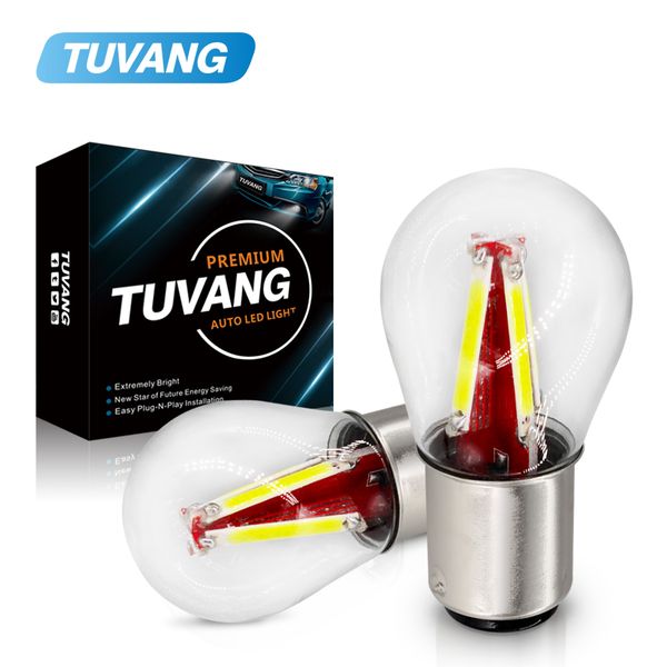 

2x s25 1157 p21/5w bay15d led filament auto car led light brake tail turn signal light sbulb halogen lamp warm white