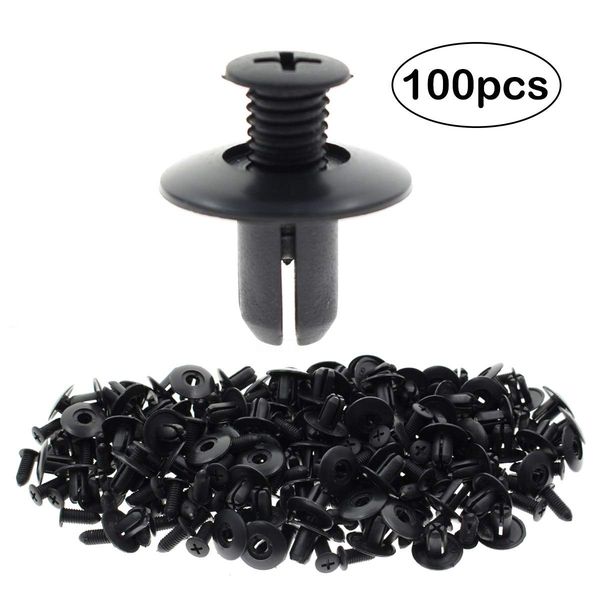 

100pcs nylon bumper shield retainer fastener rivet push type clips for mazda hyundai kia mb-455-56143 86590-28000 car auto body 8mm hole