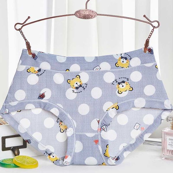 

women ice slik panties cartoon printed briefs underpant girls mid waist panty ladies cute comfortable lingeries, Black;pink