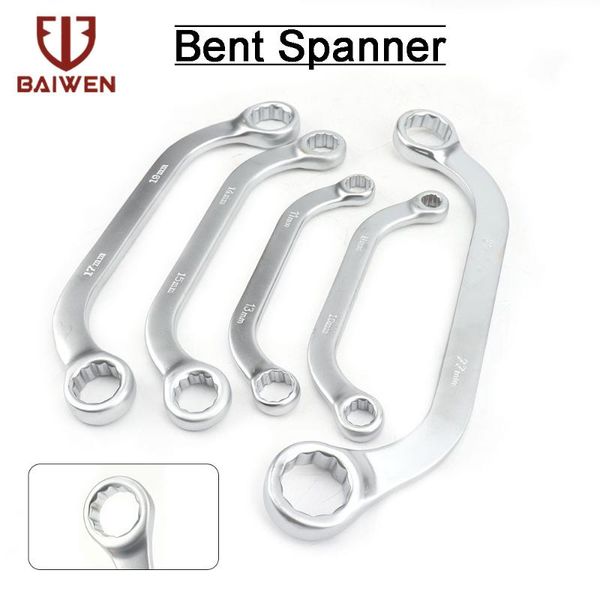 

5pcs double-ended wrenches c type obstruction bent spanners tool 140-240mm length ring spanner wrench set