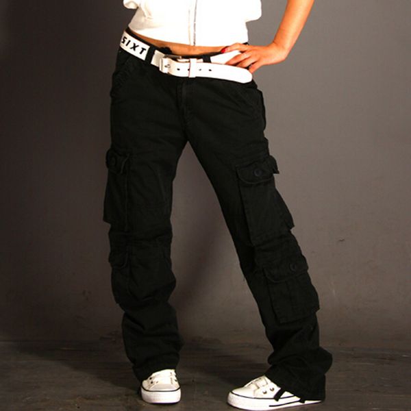 Compre 2019 Mujer Hiphop Overoles Pantalones Harem Tacticos