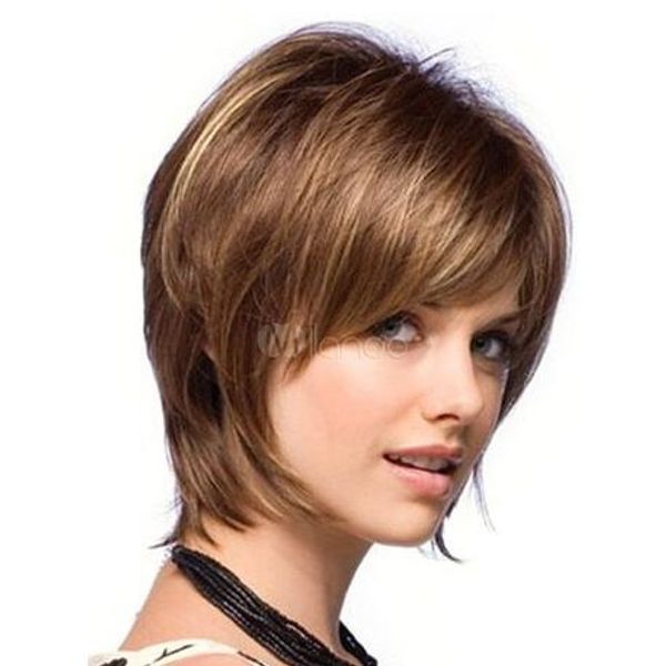 Fashion Light Brown Woman S Hair Wig Short Light Brown Curly