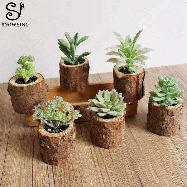 

artificial succulents plants woody potted plant home desk table decoration accessories fake plantas artificial cactus bonsai
