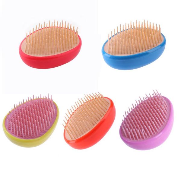 

1pc egg design magic hair brush plastic detangling comb massage comb, Silver