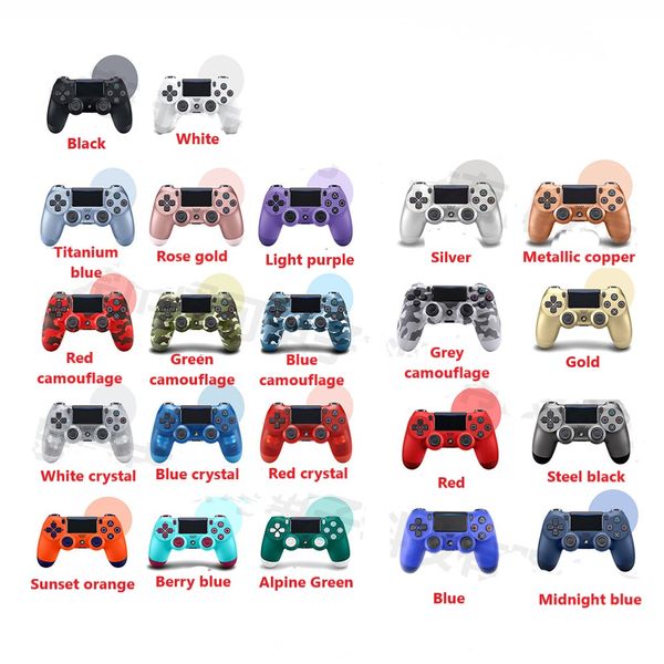 

2021 wireless bluetooth ps4 game controllers 22 colors for sony play station 4 game system in retail box ps4 controller dhl ship