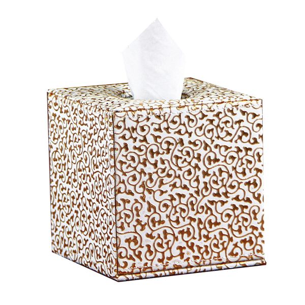

durable room car pu leather square tissue box paper holder case cover napkin