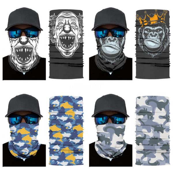 

uvyzc outdoorflag magic headskull scarf bandana mask neck head masks scarves windproof sport face mask with filter designer cycling#870, Blue;black