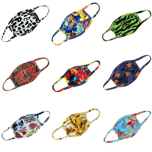 

designer printed face mask anti-pollution mouth face masks boys girls cartoon three-layer chikd n masks kids dustproof breathabl #285, Black