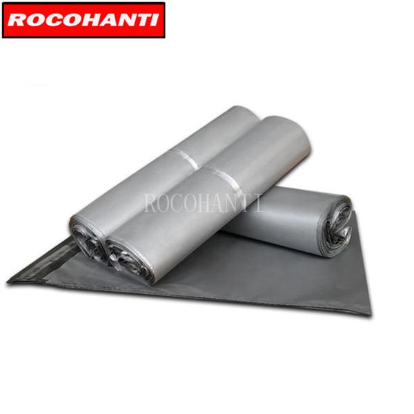 

custom printed 100x silver color poly mailer envelopes shipping bags with self adhesive , waterproof and tear-proof postal bags