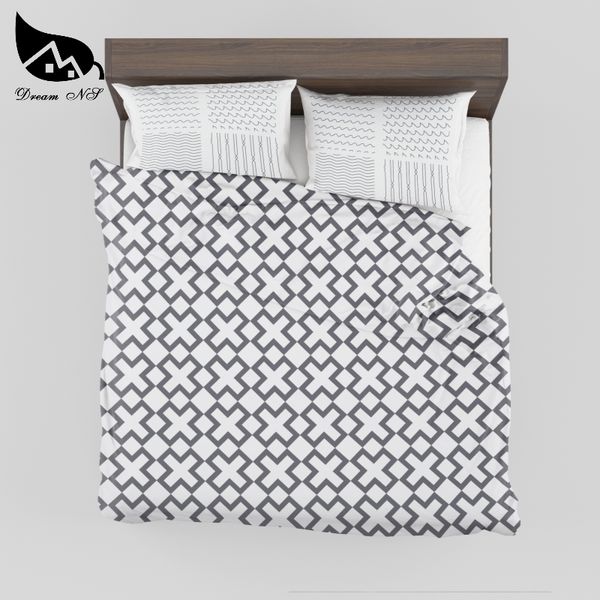 

dream ns geometria art pattern 3d dropshipping bedding set digital print cama de solteiro e cama de casal custom home textiles
