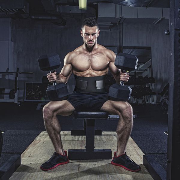 

bodybuilding waist sports belt shaper back support advanced waist trimming belt practical back support, Black;gray