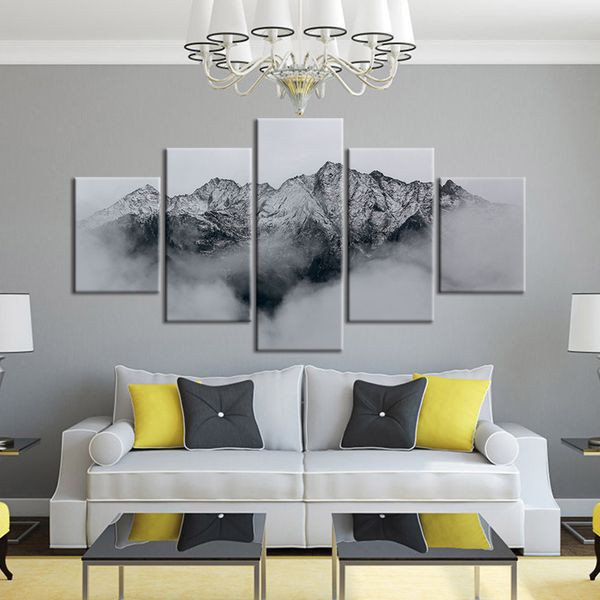 2019 Poster Art Paintings Canvas Poster Print 5 Panels Matterhorn