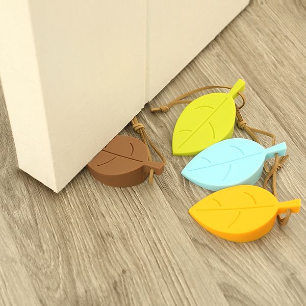 

silicone door suction 6pcs/pack punching anti-collision glass buffer door resistance leaf rubber touch bathroom