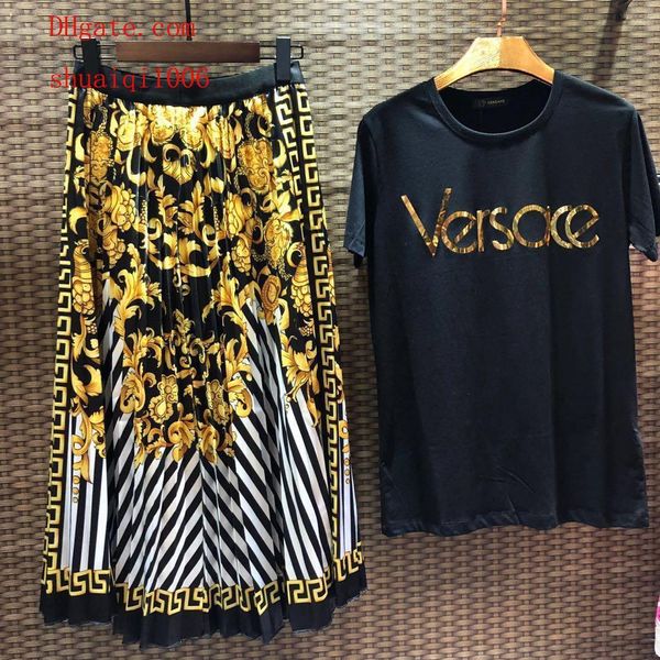 

Women 2 piece et o neck printing lim fit hort leeve a ver ion kirt elegant lady two piece et women clothing d g4