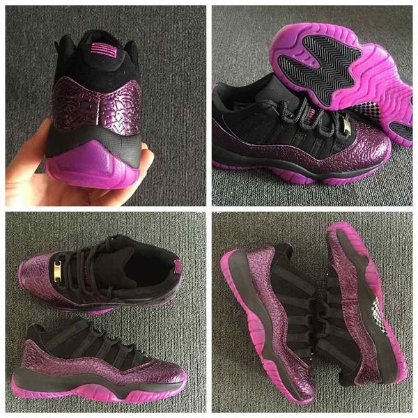 

new 11 low rook to queen think 1 basketball shoes for women 11s black fuchsia blast brand athletic sports trainers sneakers 36-40