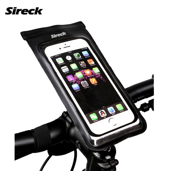 

sireck universal road mountain bike phone holder pvc waterproof cycle bicycle handlebar mobile smart phone holder gps stand