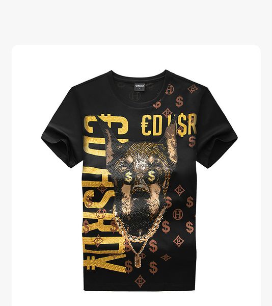 

fashion designer men t shirt 2020 new arrival mens casual tshirts tees with printed 2 colors size m-4xl, White;black