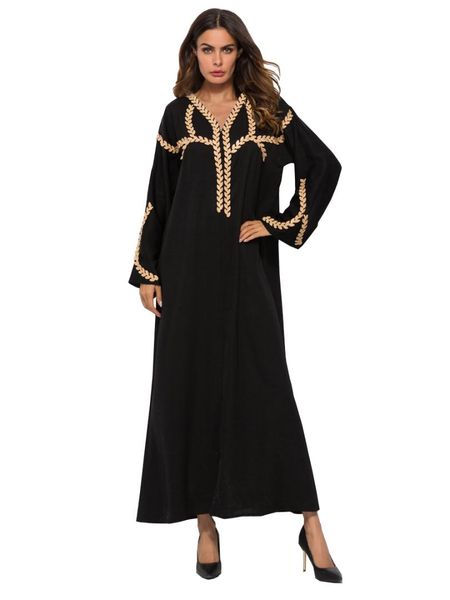 

elegant muslim abaya embroidery cardigan maxi dress tunic kimono long robe gowns jubah middle east arab ramadan islamic clothing, Red