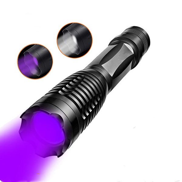

outdoor camping dual light flashlight aluminum alloy zoom remote glare lamp uv purple outdoor light aluminum wear-resistant ing