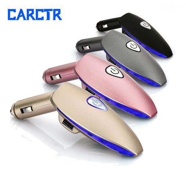 

car air purifier dual usb fogger machine de-smoke anion vehicle digital display fan air freshener with cp010