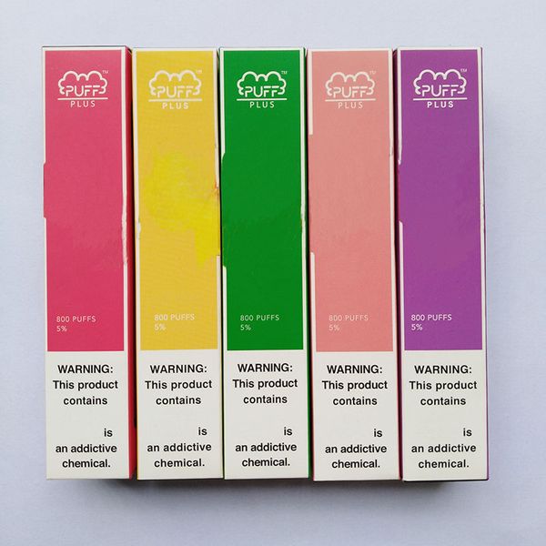 

Слоеное Bar Plus Одноразового Vapes устройство Pod Kit 800 puffbars 3,2 мл Картриджи Vape Слейте Pen Vape Корзины Упаковки электронную сигарету