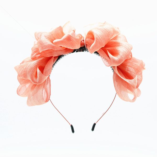 

2018 new spring summer style fashion lace bow full headband girls large bow fashion hairband with teeth, Slivery;white