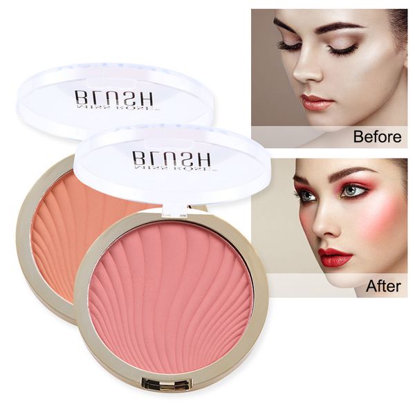

6 colors face mineral blush powder pigment blusher powder professional palette facial contour shadow cosmetics jn76