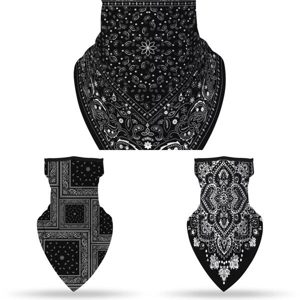 

hwnef high elastic outdoors outdoor bandana multi-functional buffs scarf headband face mask headband fishing fishing tube bandana scarflot, Black