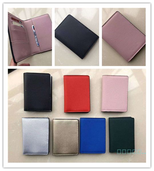 

ks wallet business card holder pu leather passport bag women's short purses bus id card holder slim leather multi-card-bit pack bags e2, Black