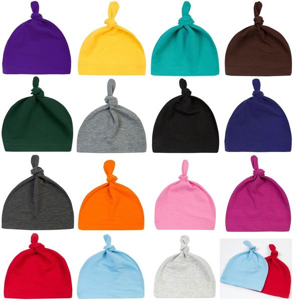 

baby knot cap child beanies cotton hats caps for newborn toddler spring autumn winter hats party favors an2228