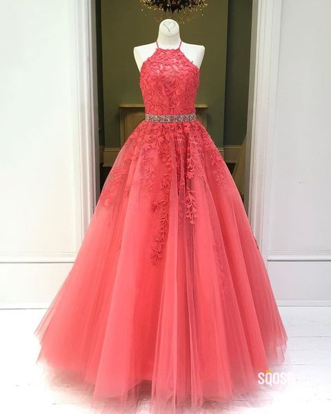 

2020 arabic aso ebi lace beaded crystals evening dresses halter backless prom dresses vintage formal party second reception gowns, Black;red