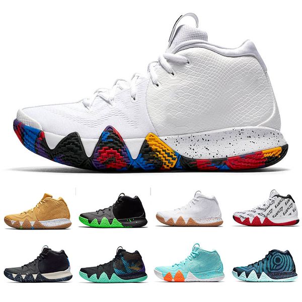 

2019 Men Basketball Shoes Irving 4 March Madness Triple Black Pitch Blue Trainers Designer Mens Athletic Sporsts Sneakers