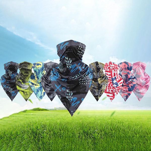 

1pc print multi-function scarf neck cover face mask cycling balaclava bandana scarf cap headwear outdoor sport accessory june 24, Black