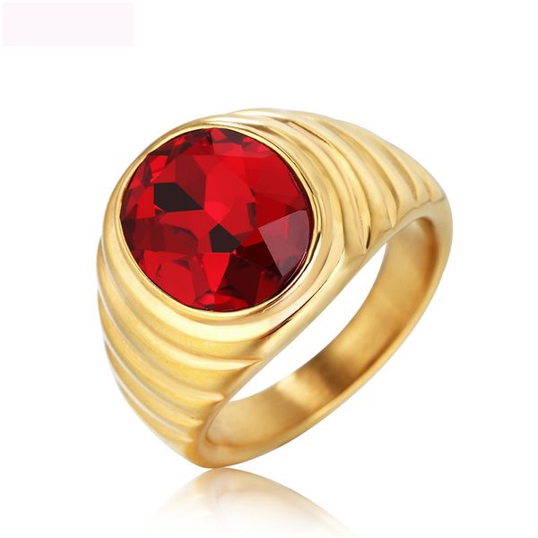 

новый цвет кристалл кольца титана стали ювелирные изделия кольца ювелирные изделия кольца для мужчин и женщин юбилей партии подарки бесплатн, Silver