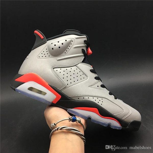 

2019 Reflective Bugs Bunny Basketball Shoes 6s Fahion Designer 3M Silver Black Red Mens Athletic Trainers Sports Shoes Size 7.5-13