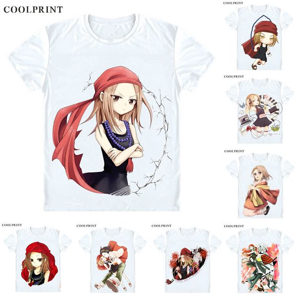 

kyouyama anna anna kyoyama t shirt shaman king hiroyuki takei shaman kingu men casual tshirt premium t-shirt printed short sleeve shirts, White;black