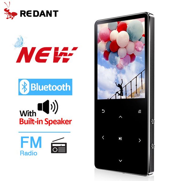 

redant mp3 player with bluetooth speaker touch key built-in 8gb 16gb hifi metal mini portable walkman with radio fm recording